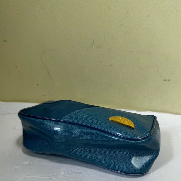 DIOR Bag Logo Clutch Parfums Faux Leather Fabric Cosmetic Tote Makeup Bag Purse - Picture 3 of 15